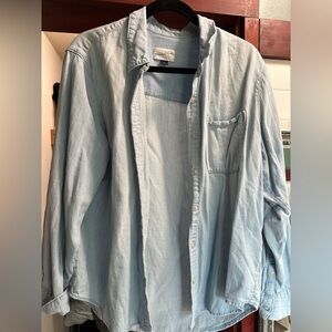 Women’s Light Blue Denim Button-Up Shirt